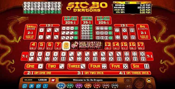 sicbo trong K8 Casino